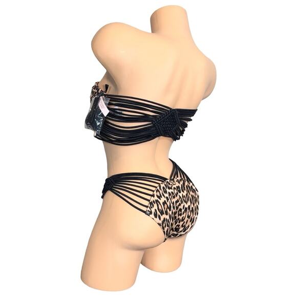 VICTORIA'S SECRET Archives Swim Macrame Bandeau Top XL & Macrame Bottoms M $120 - Picture 7 of 15